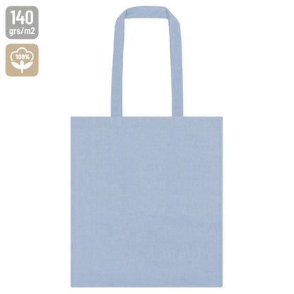 Bolsa Asas Largas 100% Algodón Celeste