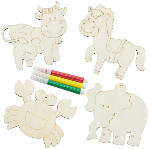 Set Piezas Madera Happy(4 Pcs)