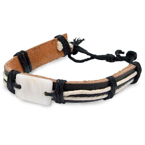 Pulsera Piel/Nacar "Magaluf"